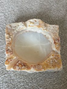 Chunky Vintage Onyx Ashtray