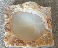 Chunky Vintage Onyx Ashtray