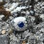 Vintage Ladies or Gents 1960s Sapphire & Diamond Ring Image 4