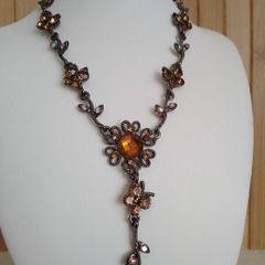 Victorian revival aesthetic  dark antiqued metal with warm amber tones