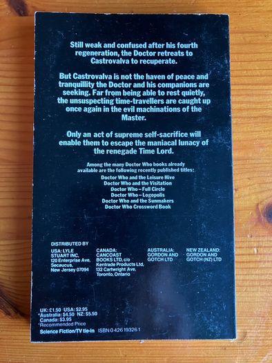 'Doctor Who Castrovalva' book