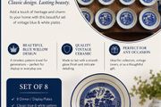 Vintage Blue &amp; White Willow Pattern Plates, Set of 8 (4 plates,4 saucers)