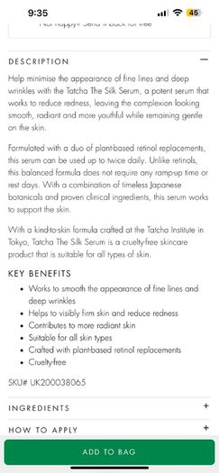 Tatcha The Silk Serum Brand New