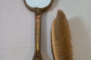 Vintage mirror and brush