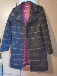 Kenzo wool embroidered coat UK 8