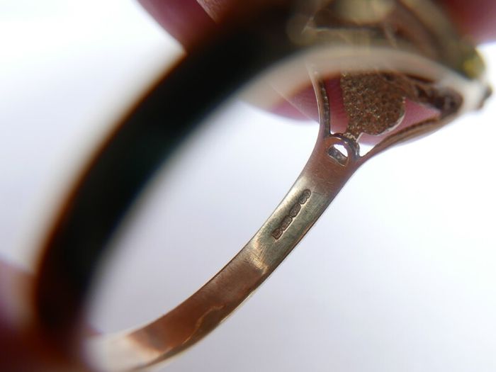 Vintage 9K Sold Gold 375 Horse Head and Horseshoe Ring Men's Signet with Diamonds, BIG SIZE 4,23g
