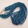 Antique Venetian Light Dark Blue 5-6mm Beads Strands Necklace Image 5