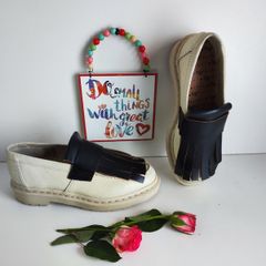 Dr Doc Martens 1461 Adrian MZ Marni beige black shoes UK6.5 US8.5