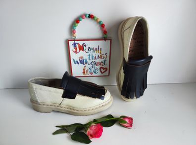 Dr Doc Martens 1461 Adrian MZ Marni beige black shoes UK6.5 US8.5