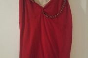 Karen millen red and beige top