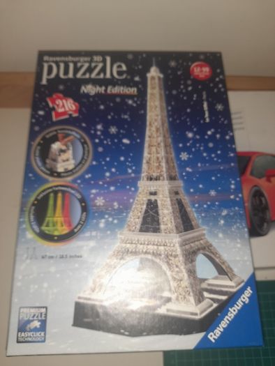 Ravensburger 3D Puzzles  Eiffel Tower Night Edition & Lamborghini Huracan