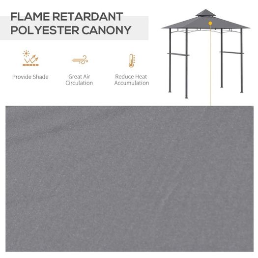 2.5M (8ft) New Double-Tier BBQ Gazebo Grill Canopy Barbecue Tent Shelter Patio Deck (FREE SHIPPING)
