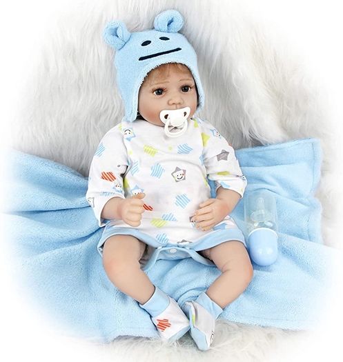22 Inch 55cm Reborn Baby Dolls Boys Soft Silicone Vinyl Real Life Baby Dolls Handmade Newborn Baby Toys Reborn Babies (FREE POSTAGE)