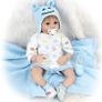 22 Inch 55cm Reborn Baby Dolls Boys Soft Silicone Vinyl Real Life Baby Dolls Handmade Newborn Baby Toys Reborn Babies (FREE POSTAGE) Image 2