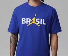 Nike Air Jordan x Brazil Football T Shirt XS Adult Brand New with Tags