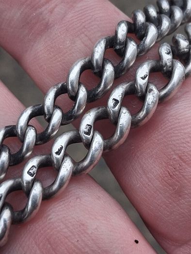 Sterling Silver Albert Chain(All Links Stamped)