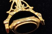 Antique gold plated fob pendant