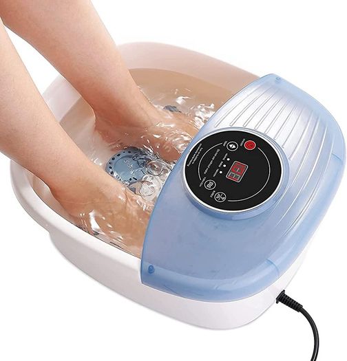 Foot Spa Bath Massager with Heat, Bubble and Vibration, Digital Temperature Control (95-118 Degrees Fahrenheit) and 16 Detachable Massage Rollers for Comfort Feet, Home Use (FREE POSTAGE)
