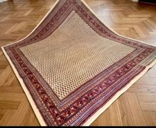 Square XL Persian Sarough Mir 11ft x 10ft Hand Knotted Rug Carpet