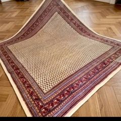 Square XL Persian Sarough Mir 11ft x 10ft Hand Knotted Rug Carpet