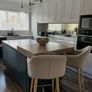 4 beige dining chairs and 2 counter stools Image 3