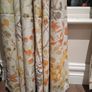 90 x 90 Eyelet Orange Orchre Yellow floral curtains (3 pairs) Image 3