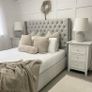 Ottoman Upholstered Bed, Double Bed with Hydraulic Lifting Bar, Height Adjustable Padded Headboard, Metal Slatted Frame, Youth Bed, Adult Bed Image 7