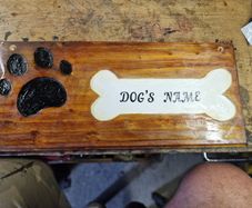 Handcrafted dog kennel sign