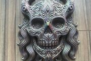 wall art psychedelic skull