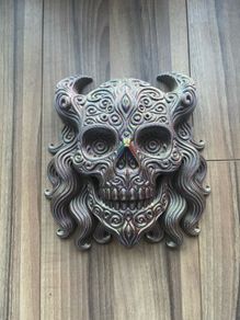 wall art psychedelic skull