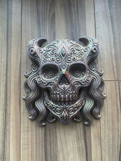 wall art psychedelic skull