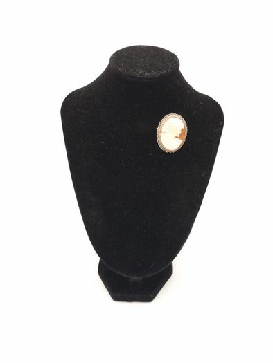 Vintage Signed Sterling Silver Lady Cameo Brooch