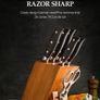 Professional Full 7 PCS Knife Set German 1.4116 Stainless Steel Kitchen Knives Sets Best Kitchen Slicing Santoku Tool Image 2