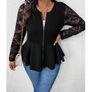 Stylish Black Jacket with Lace Sleeves size 20 Image 2