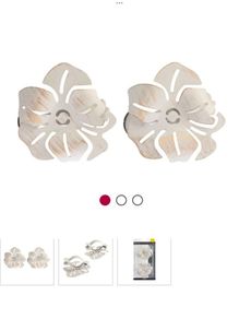 curtains clip backs ivory x 2