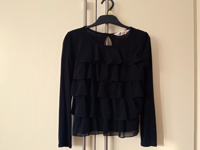 H&M  black blouse - Age 8-9 years