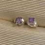 925 Sterling Silver Amethyst Earrings Image 2