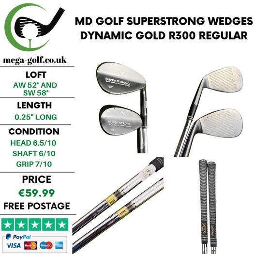 MD Golf Superstrong Wedges Aw 52 & Sw 58 / Dynamic Gold R300 Regular