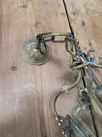 Antique style brass lantern ceiling light