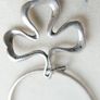 Vintage Sterling Silver Shamrock Pendant (L18" - 4,79g) Image 5