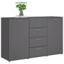 Sideboard Grey 120x35,5x75 cm Chipboard Image 3