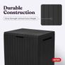 Keter City 30 Gallon Resin Outdoor Storage Box and Patio Furniture Side Table for Pool and Garden Accessories, Dark Grey Image 8