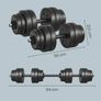 30kg Adjustable Dumbbell and Barbell Set Image 3