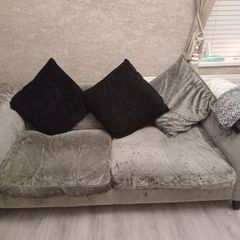 Crushed velvet sofa