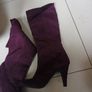 Primark  Long Faux Suede Plum Boots.   S. 7.  New. Image 3