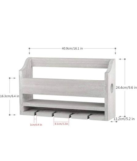 Wine shelf with glass holder