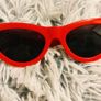 Retro Cat Eye Sunglasses  Red Frame Image 7