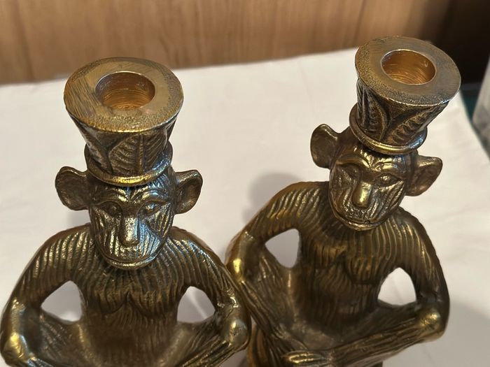 Vintage Brass  Candlestick Holders