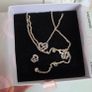 Pandora necklace/earrings infinity/heart perfect condition fully hallmarked Image 4
