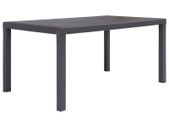 Garden Table Brown 150x90x72 cm Plastic Rattan Look